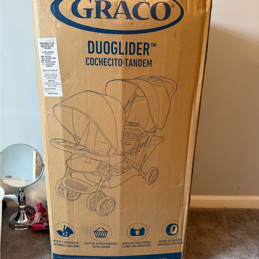 Graco Duoglider Tandem Stroller - Classic Tan